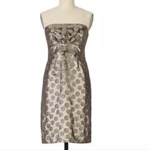 Anthropologie Moulinette Soeurs "Dawns Frost " Strapless Mini Dress Size 6